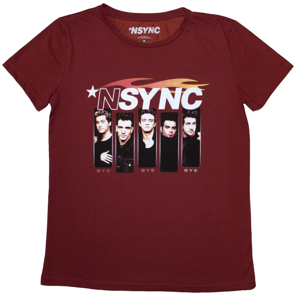 NSYNC - Flame Logo Tshirt Femme - Rouge